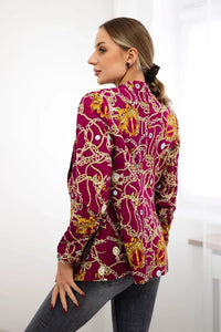 Cotton blazer with print 5478 / – Dark || purple цвет / color | Lexline Fashion