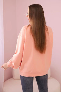 Cotton blouse with bow 9798 / – Apricot цвет / color | Lexline Fashion