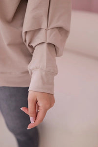 Cotton blouse with bow 9798 / – Beige цвет / color | Lexline Fashion