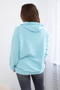 Cotton hoodie R9102 / – Mint цвет / color | Lexline Fashion