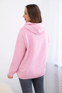 Cotton hoodie R9102 / – Pink цвет / color | Lexline Fashion