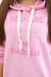 Cotton hoodie R9102 / – Pink цвет / color | Lexline Fashion