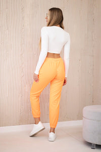 Cotton pants 9338 / – Orange || Neon цвет / color | Lexline Fashion