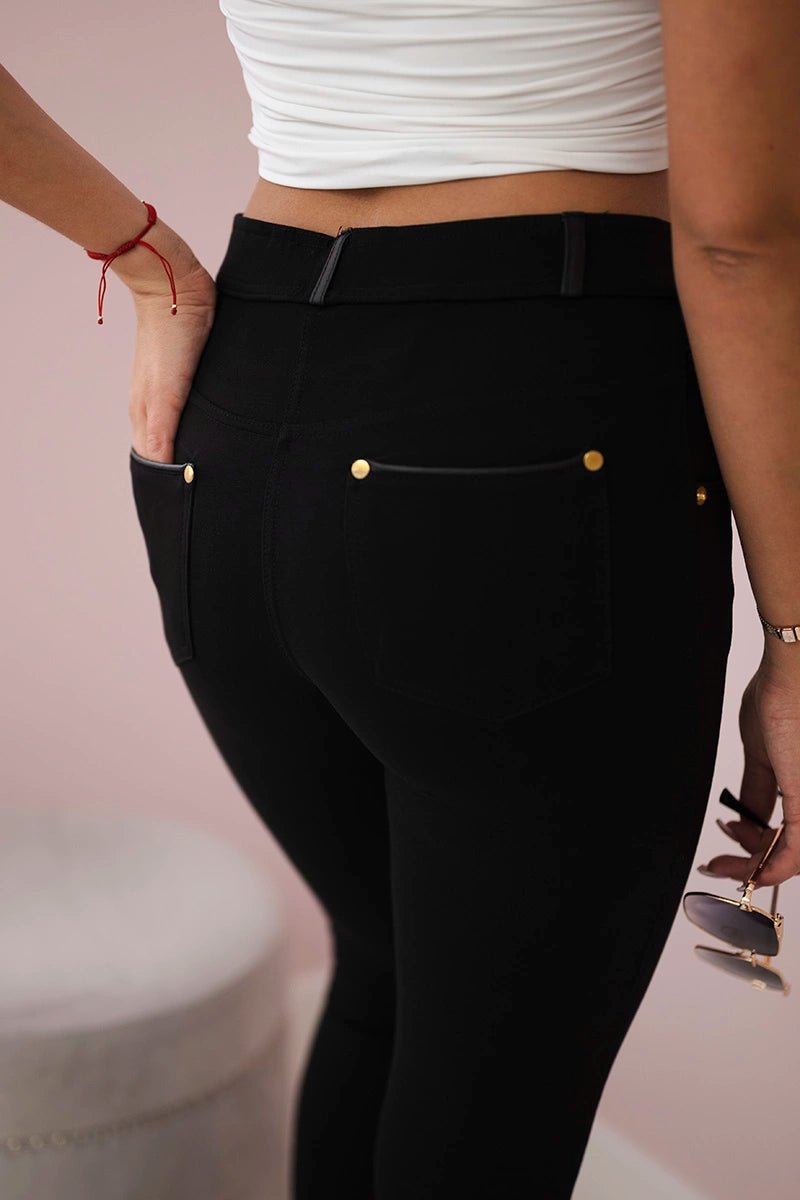Cotton pants with pockets 1939 / – Black цвет / color | Lexline Fashion
