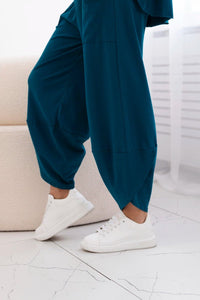 Cotton set blouse + trousers 6727 / – Marine цвет / color | Lexline Fashion