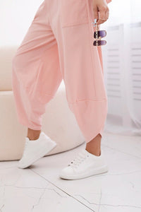 Cotton set blouse + trousers 6727 / – Peachy цвет / color | Lexline Fashion