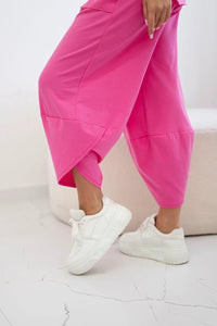 Cotton set blouse + trousers 6727 / – Pink цвет / color | Lexline Fashion