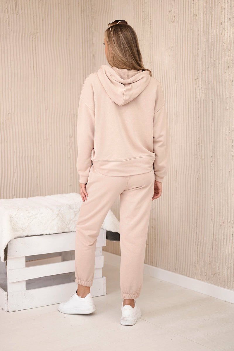 Cotton set hoodie + pants R7516 / – Powder цвет / color | Lexline Fashion