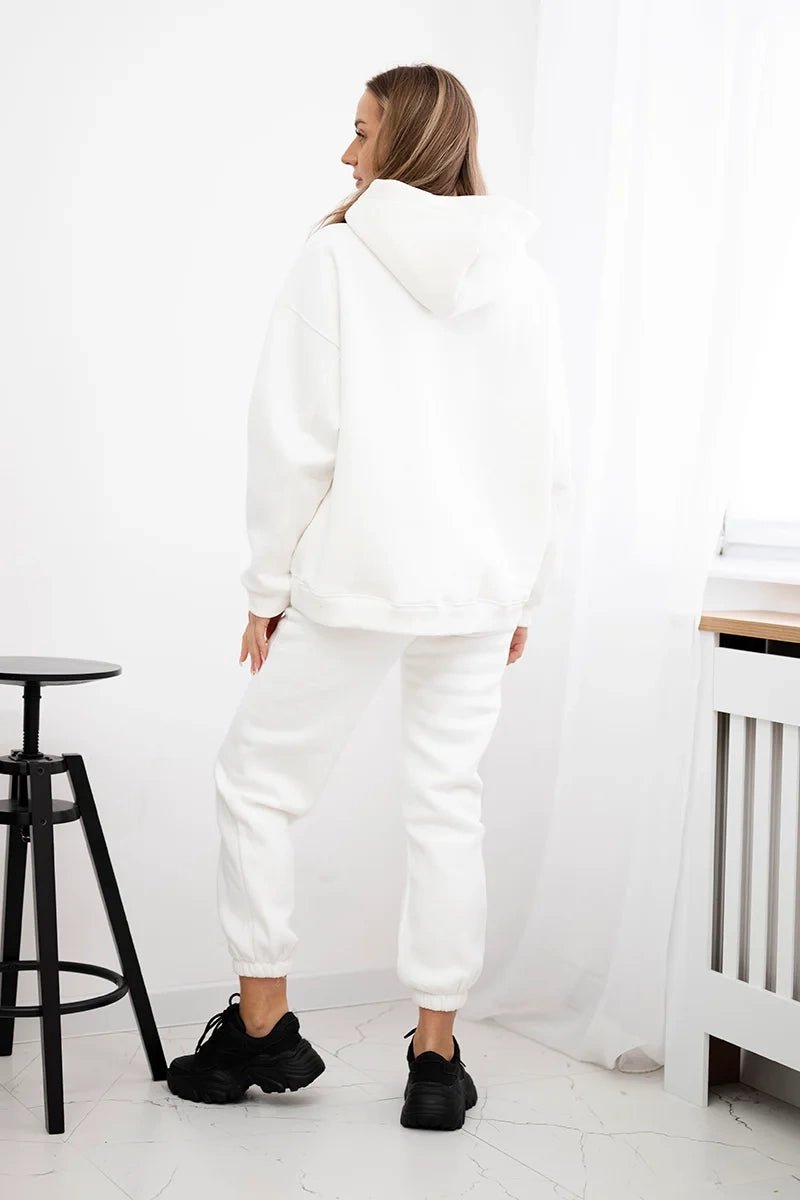Cotton set, sweatshirt + pants Brooklyn 9617 / – Ecru цвет / color | Lexline Fashion