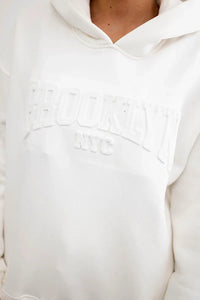 Cotton set, sweatshirt + pants Brooklyn 9617 / – Ecru цвет / color | Lexline Fashion
