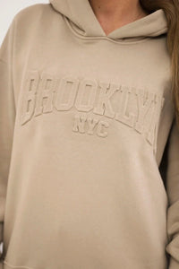 Cotton set, sweatshirt + pants Brooklyn 9617 / – Light || Beige цвет / color | Lexline Fashion