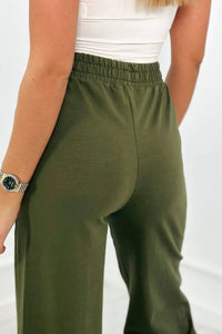 Cotton set Sweatshirt + Trousers 9590 / – Khaki цвет / color | Lexline Fashion