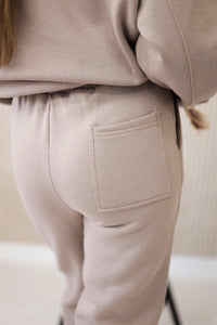 Cotton set with embroidered inscription Paradise 9600 / – Dark || beige цвет / color | Lexline Fashion