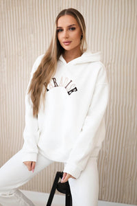 Cotton set with embroidered inscription Paradise 9600 / – Ecru цвет / color | Lexline Fashion