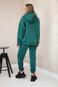 Cotton set with embroidered inscription Paradise 9600 / – Green цвет / color | Lexline Fashion