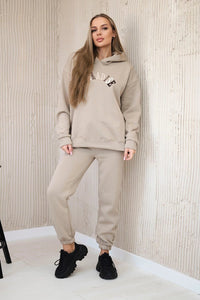 Cotton set with embroidered inscription Paradise 9600 / – Light || Beige цвет / color | Lexline Fashion