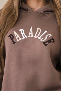 Cotton set with embroidered inscription Paradise 9600 / – Mocca цвет / color | Lexline Fashion