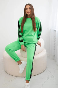 Cotton set with stripes 9802 / – Light || Green цвет / color | Lexline Fashion