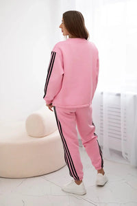 Cotton set with stripes 9802 / – Light || Pink цвет / color | Lexline Fashion