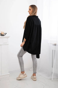 Cotton shirt 65622 / – Black цвет / color | Lexline Fashion