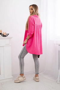 Cotton shirt 65622 / – Fuchsia цвет / color | Lexline Fashion