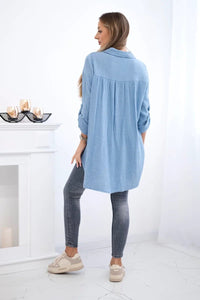 Cotton shirt 65622 / – Jeans цвет / color | Lexline Fashion