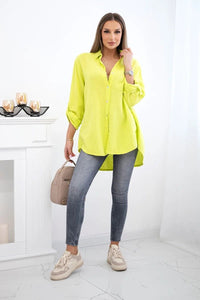 Cotton shirt 65622 / – Kiwi цвет / color | Lexline Fashion