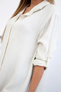 Cotton shirt 65622 / – Light || Beige цвет / color | Lexline Fashion
