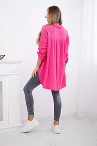 Cotton shirt 65622 / – Pink цвет / color | Lexline Fashion