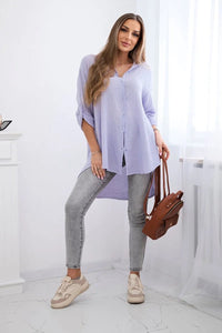 Cotton shirt 65622 / – Purple || Light цвет / color | Lexline Fashion