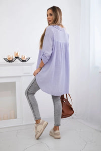 Cotton shirt 65622 / – Purple || Light цвет / color | Lexline Fashion