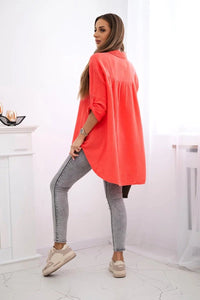 Cotton shirt 65622 / – Raspberry цвет / color | Lexline Fashion