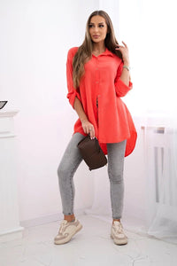 Cotton shirt 65622 / – Raspberry цвет / color | Lexline Fashion