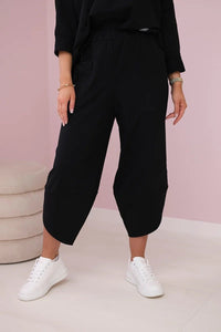 Cotton sweatshirt and pants 6171G / – Black цвет / color | Lexline Fashion