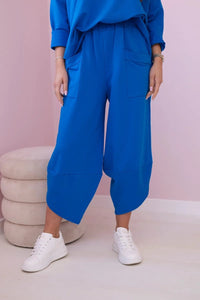 Cotton sweatshirt and pants 6171G / – Blue cornflower цвет / color | Lexline Fashion