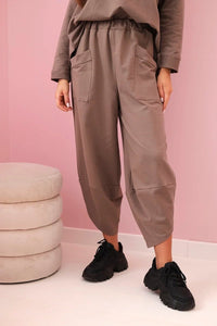 Cotton sweatshirt and pants 6171G / – Cappuccino цвет / color | Lexline Fashion