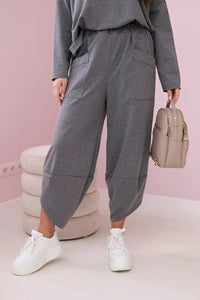 Cotton sweatshirt and pants 6171G / – Graphite цвет / color | Lexline Fashion