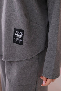 Cotton sweatshirt and pants 6171G / – Graphite цвет / color | Lexline Fashion