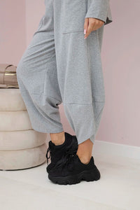 Cotton sweatshirt and pants 6171G / – Gray цвет / color | Lexline Fashion