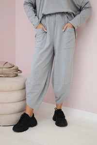 Cotton sweatshirt and pants 6171G / – Gray цвет / color | Lexline Fashion