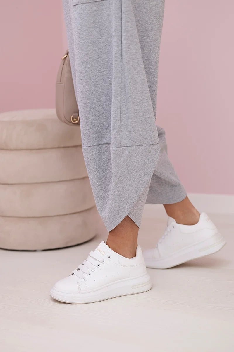 Cotton sweatshirt and pants 6171G / – Gray || Light цвет / color | Lexline Fashion