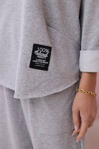 Cotton sweatshirt and pants 6171G / – Gray || Light цвет / color | Lexline Fashion