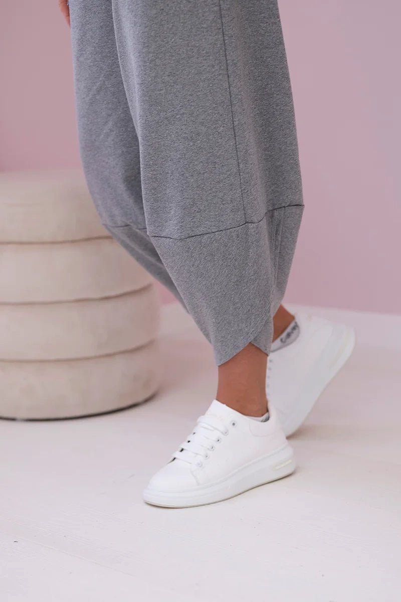Cotton sweatshirt and pants 6171G / – Gray || Melange цвет / color | Lexline Fashion