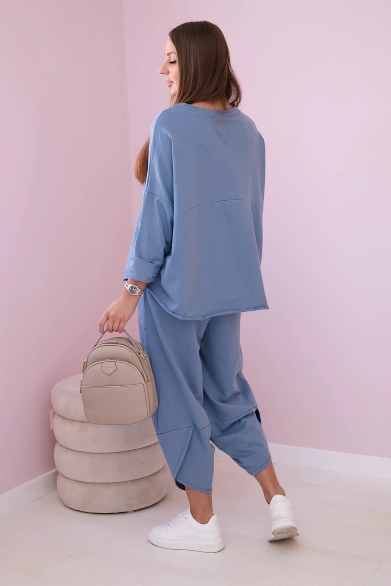 Cotton sweatshirt and pants 6171G / – Jeans цвет / color | Lexline Fashion