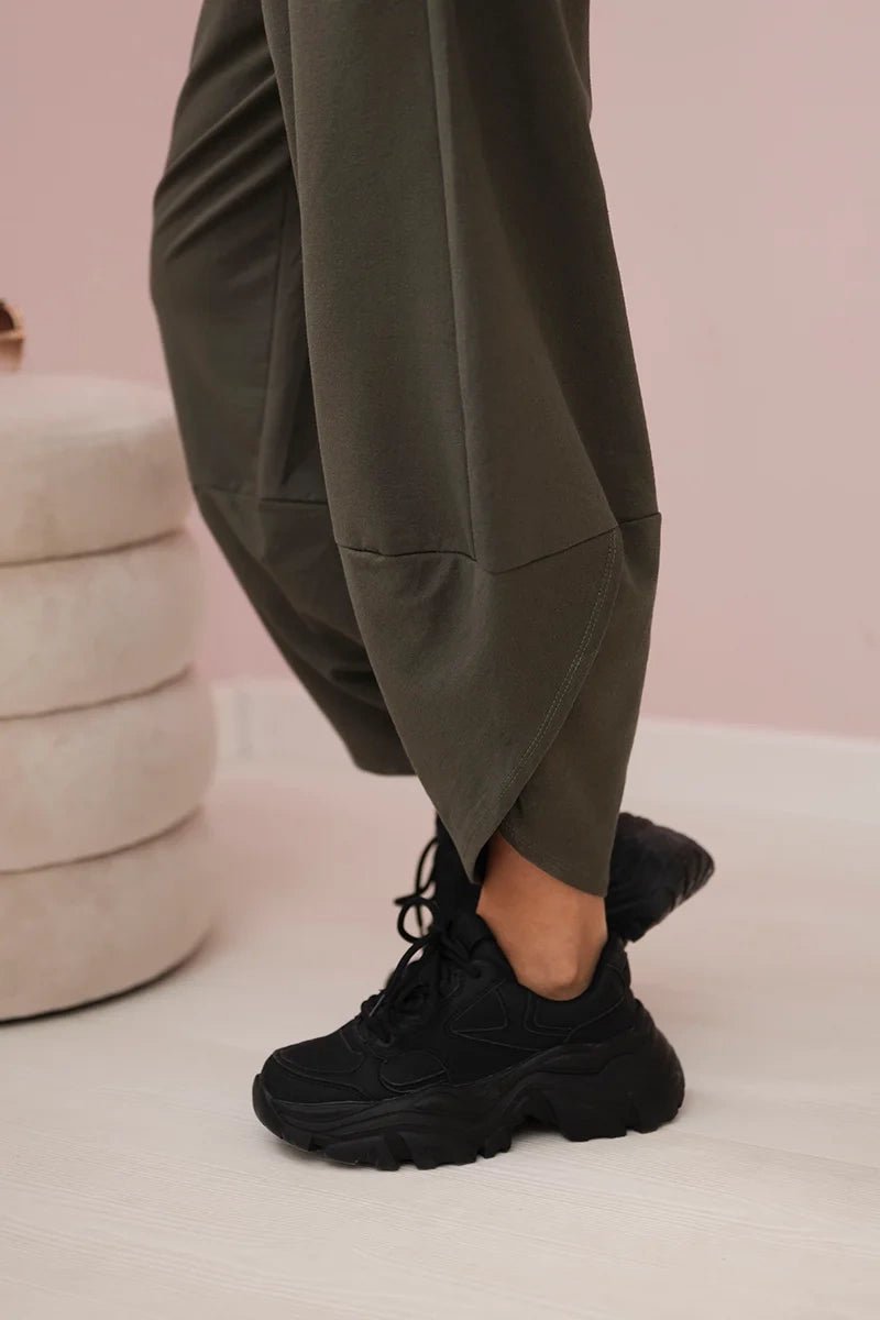 Cotton sweatshirt and pants 6171G / – Khaki цвет / color | Lexline Fashion