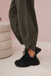 Cotton sweatshirt and pants 6171G / – Khaki цвет / color | Lexline Fashion