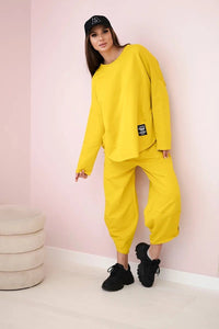 Cotton sweatshirt and pants 6171G / – Kiwi цвет / color | Lexline Fashion