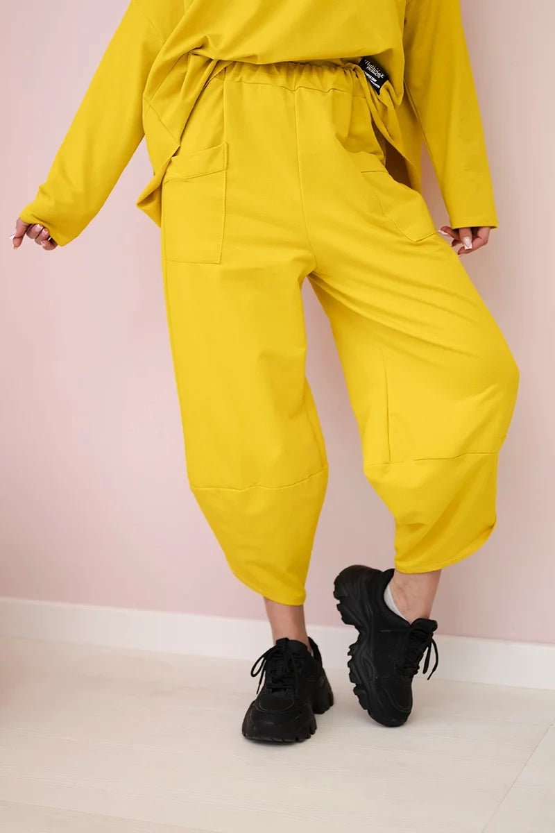 Cotton sweatshirt and pants 6171G / – Kiwi цвет / color | Lexline Fashion