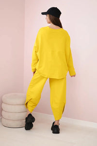 Cotton sweatshirt and pants 6171G / – Kiwi цвет / color | Lexline Fashion