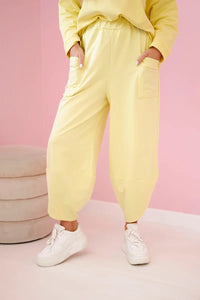Cotton sweatshirt and pants 6171G / – Lemon цвет / color | Lexline Fashion